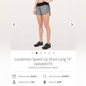 lululemon athletica Speed Up Short size 4